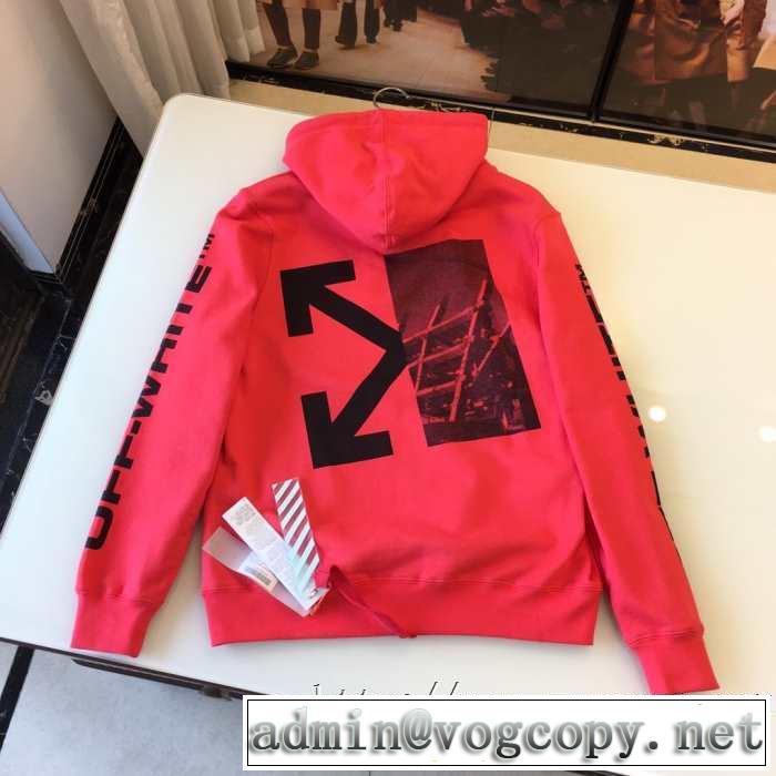 OFF WHITEスウェットシャツ 激安 おすすめ SPLITTED ARROWS OVER HOODIEオフホワイト コピー パーカー 秋冬にピッタリ新作