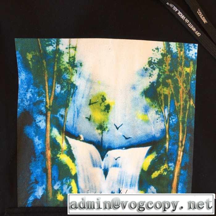 男女兼用パーカーおすすめオフホワイトコピーOFF WHITE DIAG WATERFALL OVER HOODIEスウェットシャツホワイト2019AW新作