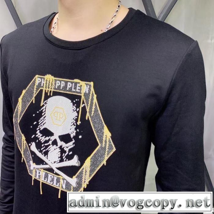 軽い着心地2019秋冬PHILIPP PLEIN  'caution plein' パーカー フィリッププレイン コピー激安トップス オシャレ スワロ 伸縮性抜群