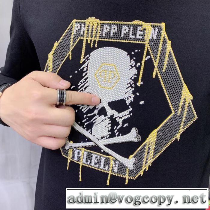 軽い着心地2019秋冬PHILIPP PLEIN  'caution plein' パーカー フィリッププレイン コピー激安トップス オシャレ スワロ 伸縮性抜群
