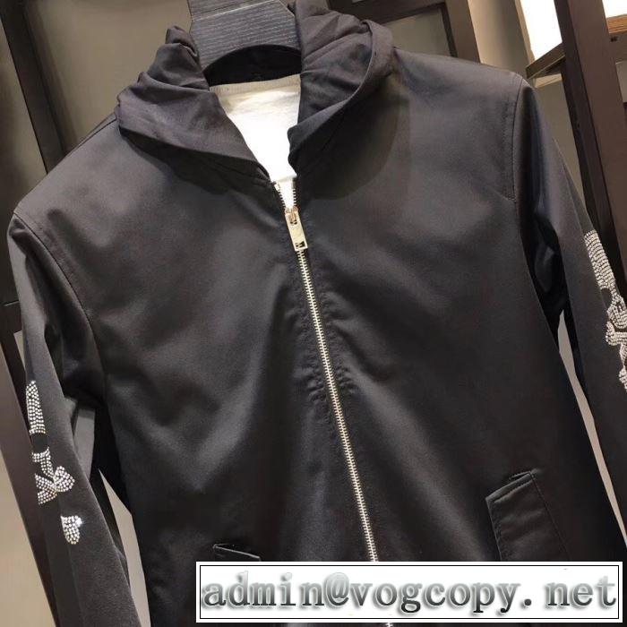 大人カジュアル快適秋冬PHILIPP PLEIN スター＆スカル パーカー フィリッププレイン 激安2019ジップアップ新作 人気 男性服