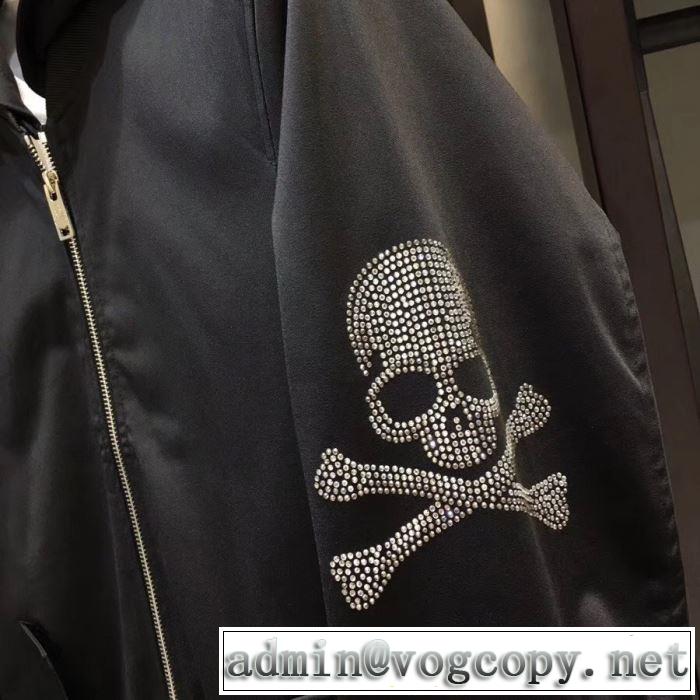 大人カジュアル快適秋冬PHILIPP PLEIN スター＆スカル パーカー フィリッププレイン 激安2019ジップアップ新作 人気 男性服