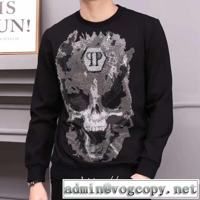 2019トレンドカラー秋冬セール 着心地もなめらかで快適 フィリッププレイン PHILIPP PLEIN  プルオーバーパーカー