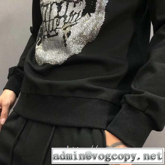 プルオーバーパーカー 2019秋冬トレンド押さえておきたい 寒い季節トレンド上品 フィリッププレイン PHILIPP PLEIN