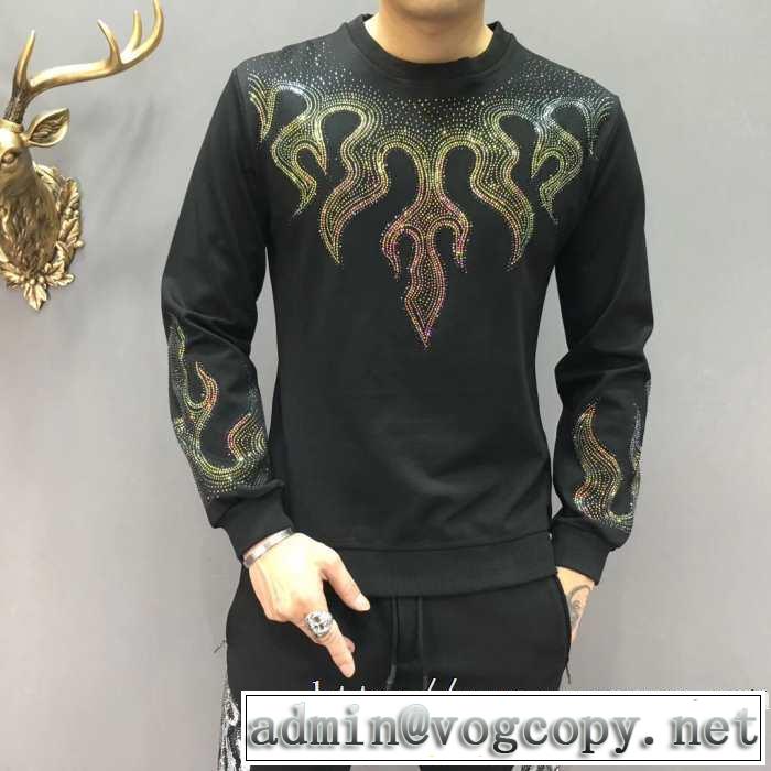2色可選 【最新】2019年秋冬のトレンド速報 フィリッププレイン PHILIPP PLEIN  プルオーバーパーカー 今年注目な新品セール