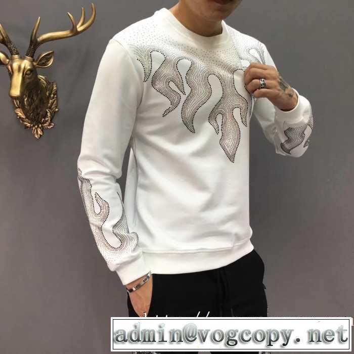 2色可選 【最新】2019年秋冬のトレンド速報 フィリッププレイン PHILIPP PLEIN  プルオーバーパーカー 今年注目な新品セール