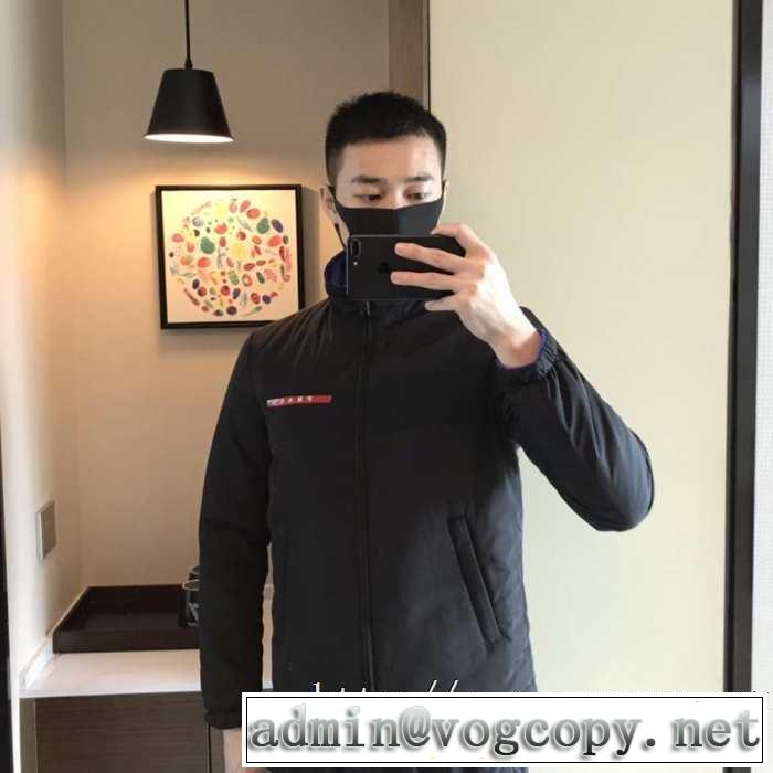 Pradaダブルテクニカル ジャケット 軽量化 プラダ スーパーコピー メンズ エレガント防寒用高級アイテム 着こなし秋冬コーデ