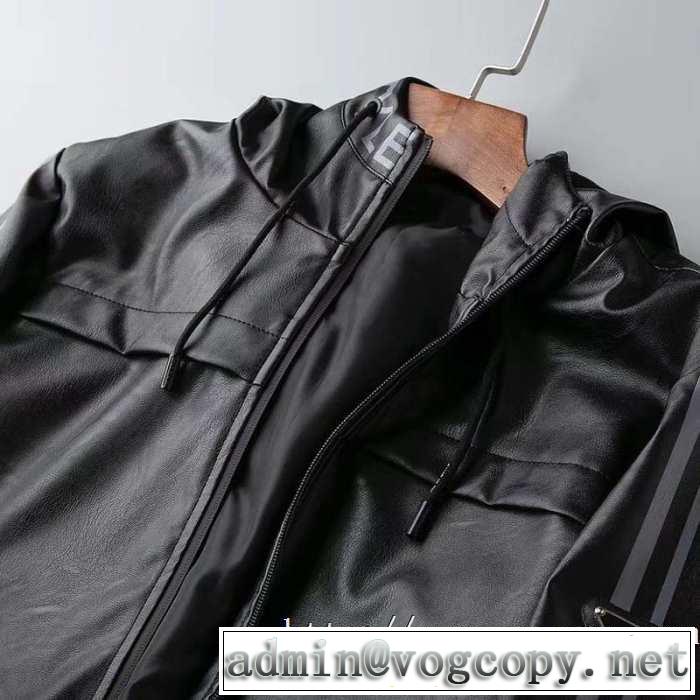 30代～40代におすすめプラダ 黒 ジャケット レザー製品Prada 服 コピー 秋冬コレクションエレガント高級防寒用オシャレコーデ