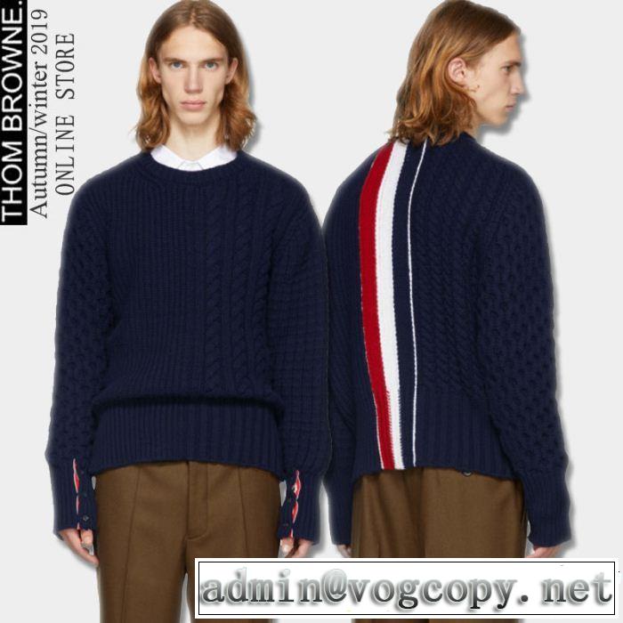 THOM BROWNE 春夏の流行り2019新品 ニットウェア 3色可選 トムブラウン 今っぽく新作アイテム