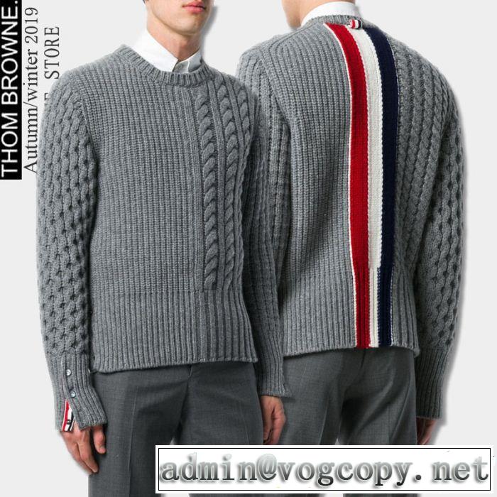 THOM BROWNE 春夏の流行り2019新品 ニットウェア 3色可選 トムブラウン 今っぽく新作アイテム