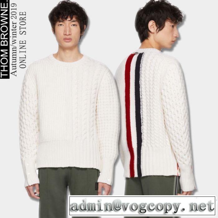 THOM BROWNE 春夏の流行り2019新品 ニットウェア 3色可選 トムブラウン 今っぽく新作アイテム