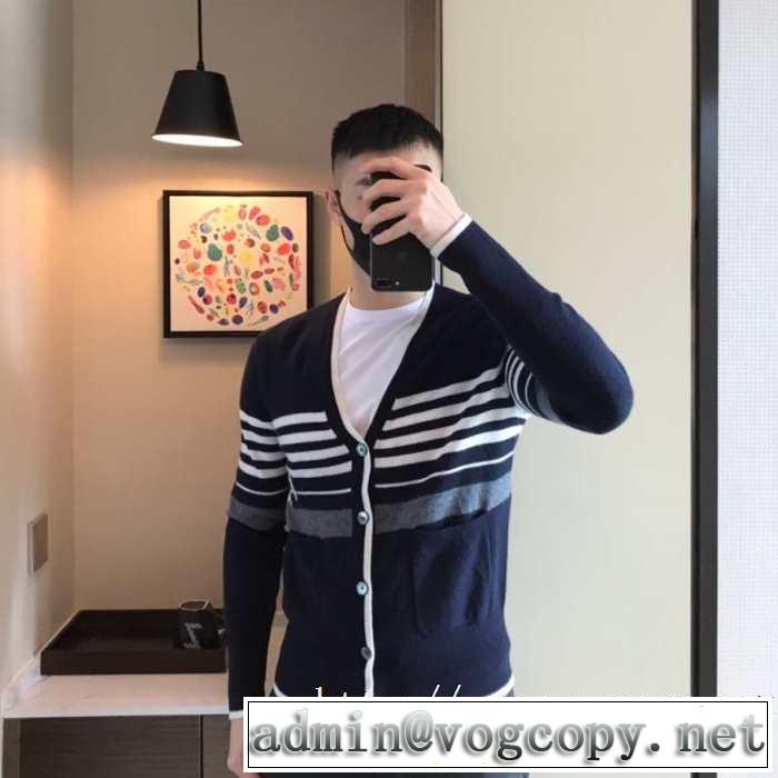 絶妙にマッチした大人向けトムブラウン メンズ ニットTHOM BROWNE 激安コピーニットセーター2019 AWコレクション人気