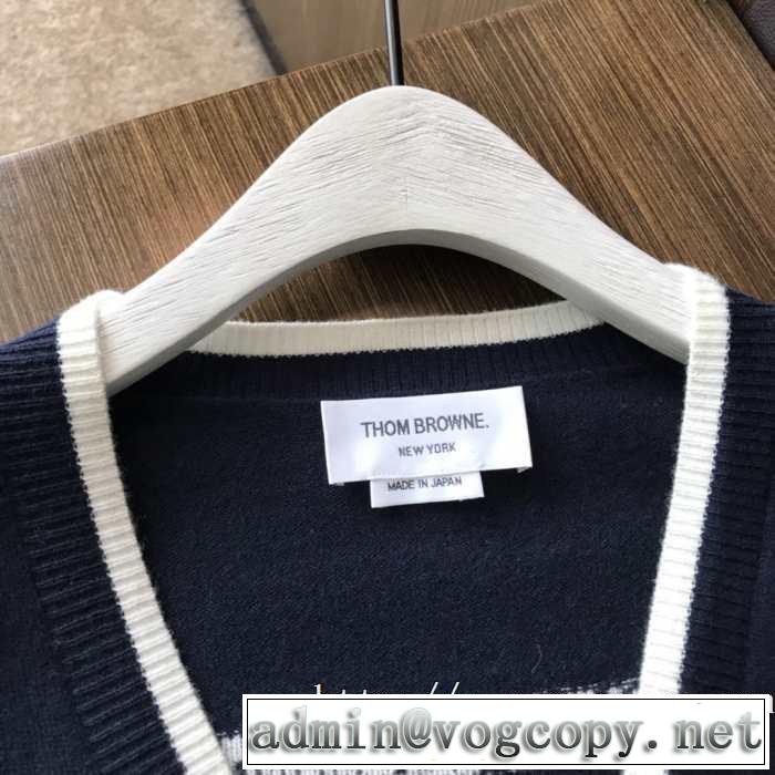 絶妙にマッチした大人向けトムブラウン メンズ ニットTHOM BROWNE 激安コピーニットセーター2019 AWコレクション人気