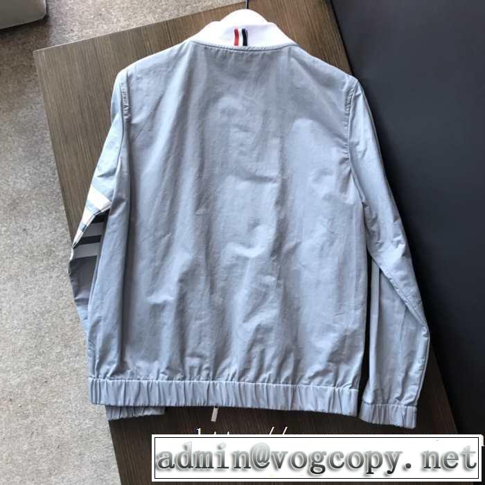 快適人気モデルトムブラウンコピージャケットTHOM BROWNEジップナイロンジャケット高品質4-BAR SWIM-TECH BOMBER