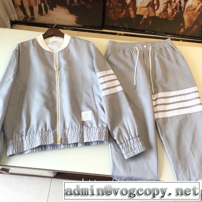 秋冬コレクション定番色トムブラウン パーカー おすすめTHOM BROWNE安いコピースウェットセットアップ4-BAR SWIM-TECH BOMBER