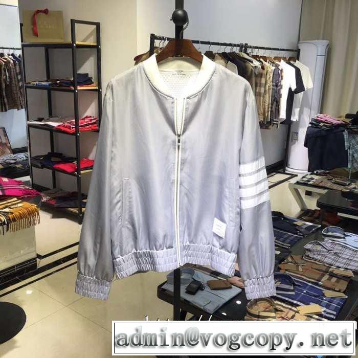 秋冬コレクション定番色トムブラウン パーカー おすすめTHOM BROWNE安いコピースウェットセットアップ4-BAR SWIM-TECH BOMBER
