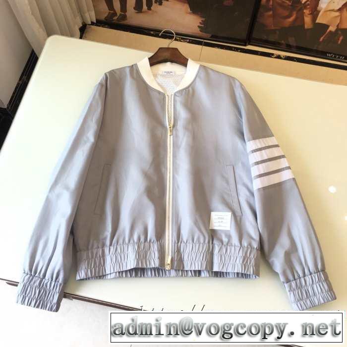 秋冬コレクション定番色トムブラウン パーカー おすすめTHOM BROWNE安いコピースウェットセットアップ4-BAR SWIM-TECH BOMBER