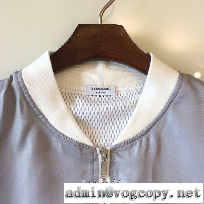 秋冬コレクション定番色トムブラウン パーカー おすすめTHOM BROWNE安いコピースウェットセットアップ4-BAR SWIM-TECH BOMBER