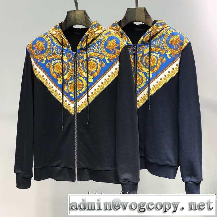 一番おしゃれ秋冬トレンド 先取り 2019/2020秋冬ファッション ヴェルサーチ VERSACE ブルゾン 2色可選