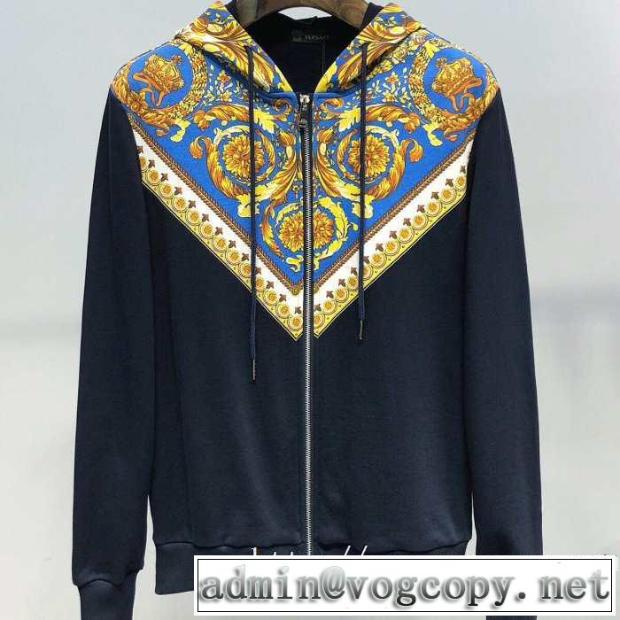 一番おしゃれ秋冬トレンド 先取り 2019/2020秋冬ファッション ヴェルサーチ VERSACE ブルゾン 2色可選