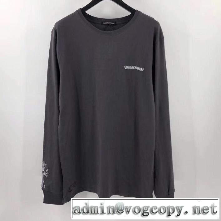 大人気のブランドの新作 2色可選 長袖 /ロンT 普段のファッション クロムハーツ CHROME HEARTS