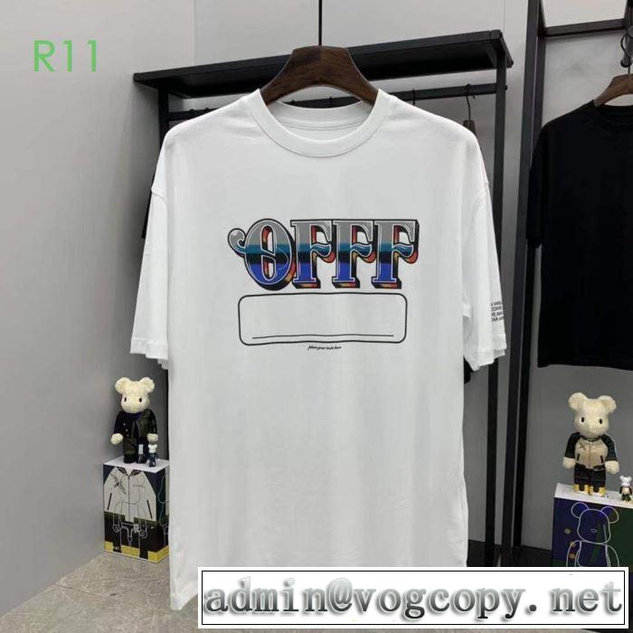2020モデル 2色可選 海外でも人気なブランド Off-White オフホワイト 半袖/Tシャツ 高級感のある素材