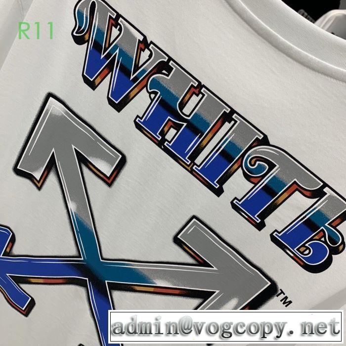 2020モデル 2色可選 海外でも人気なブランド Off-White オフホワイト 半袖/Tシャツ 高級感のある素材