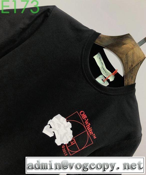 今なお素敵なアイテムだ 2色可選 Off-Whiteお手頃プライス オフホワイト 半袖/Tシャツ