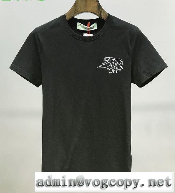 オフホワイト 2色可選 Off-White  半袖/Tシャツストリート系に大人気 デザインお洒落