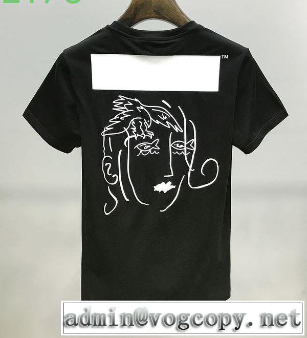 オフホワイト 2色可選 Off-White  半袖/Tシャツストリート系に大人気 デザインお洒落