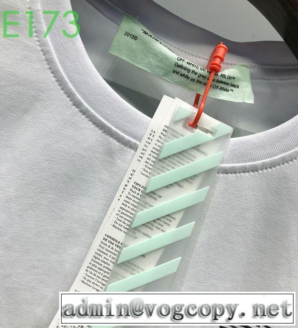 オフホワイト 2色可選 Off-White  半袖/Tシャツストリート系に大人気 デザインお洒落