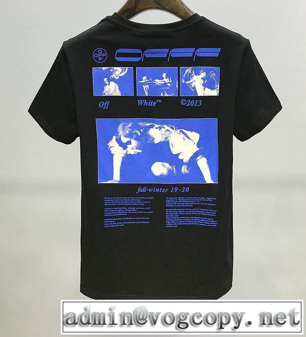 2色可選 2020SS人気 Off-White人気は今季も健在 オフホワイト 半袖/Tシャツ ストリート界隈でも人気