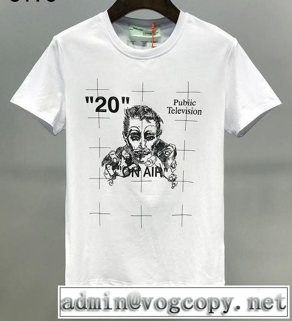 20SS☆送料込 2色可選 十分上品 半袖/Tシャツ 上品に着こなせ Off-White オフホワイト