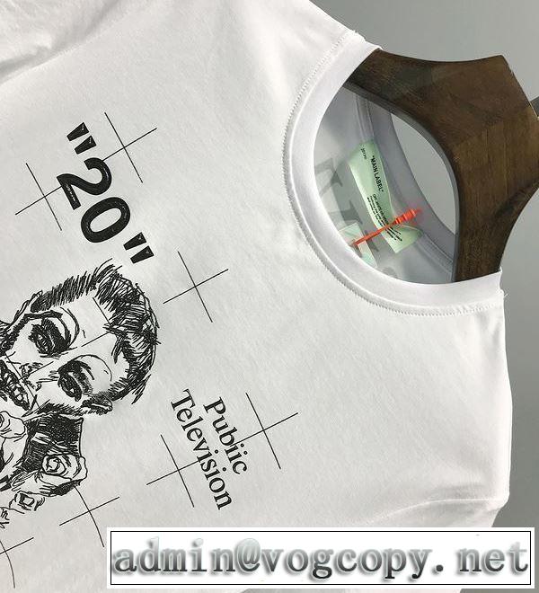 20SS☆送料込 2色可選 十分上品 半袖/Tシャツ 上品に着こなせ Off-White オフホワイト