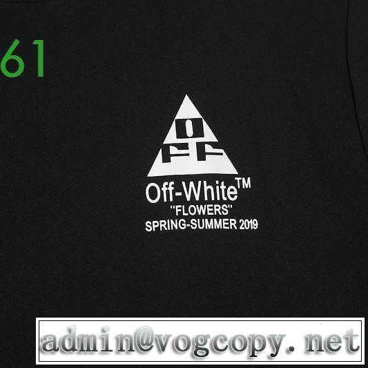 2020SS人気 2色可選 Off-Whiteおしゃれ刷新に役立つ オフホワイト 半袖/Tシャツ エレガントな雰囲気