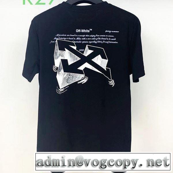 差をつけたい人にもおすすめ 3色可選 Off-White オフホワイト 半袖/Tシャツ 人気ランキング最高