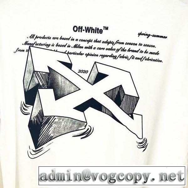 差をつけたい人にもおすすめ 3色可選 Off-White オフホワイト 半袖/Tシャツ 人気ランキング最高