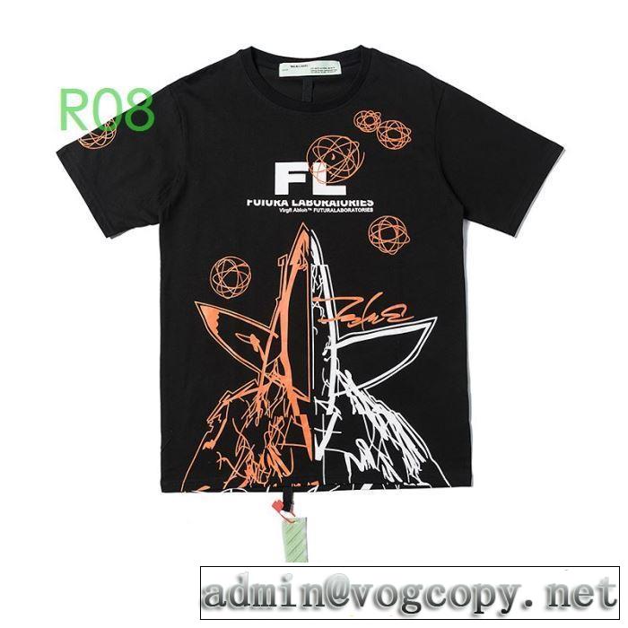 2色可選20SS☆送料込 Off-Whiteおしゃれ刷新に役立つ オフホワイト 半袖/Tシャツ 2年以上連続１位獲得