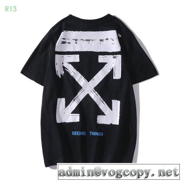 VIP価格SALE 2色可選 Off-White 半袖/Tシャツ2020春新作 おしゃれに大人の必見オフホワイト