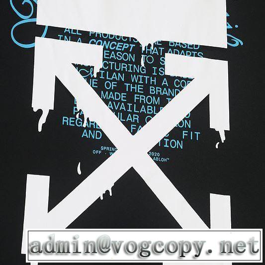 オフホワイト 2色可選  2020モデル 半袖/Tシャツ おしゃれに大人の必見  Off-White