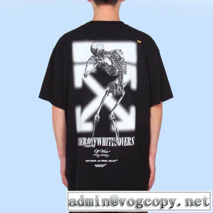20SSトレンド 2色可選 Off-White エレガントな雰囲気 オフホワイト 半袖/Tシャツ 程よい最新作