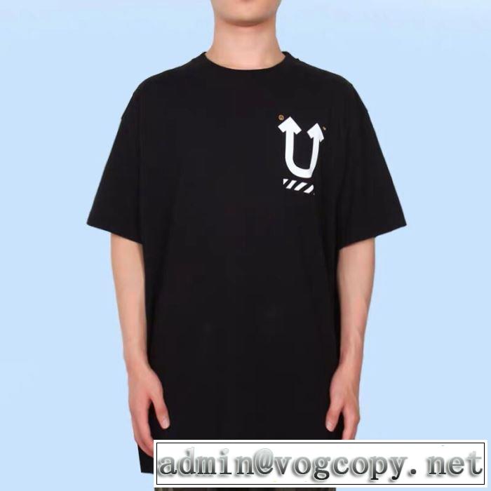 20SSトレンド 2色可選 Off-White エレガントな雰囲気 オフホワイト 半袖/Tシャツ 程よい最新作