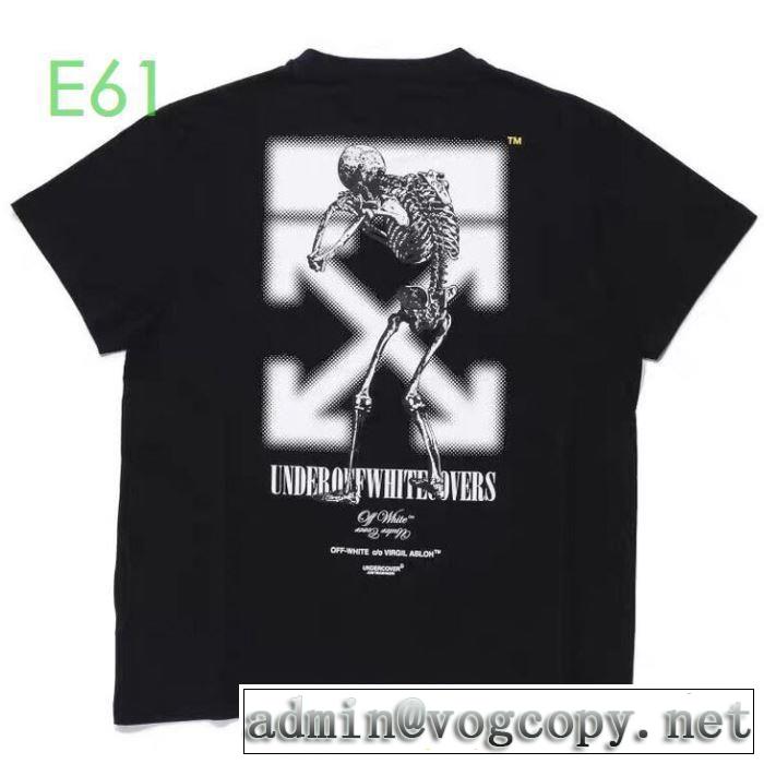 20SSトレンド 2色可選 Off-White エレガントな雰囲気 オフホワイト 半袖/Tシャツ 程よい最新作