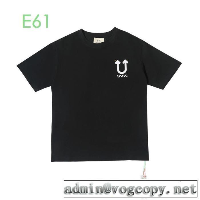 20SSトレンド 2色可選 Off-White エレガントな雰囲気 オフホワイト 半袖/Tシャツ 程よい最新作