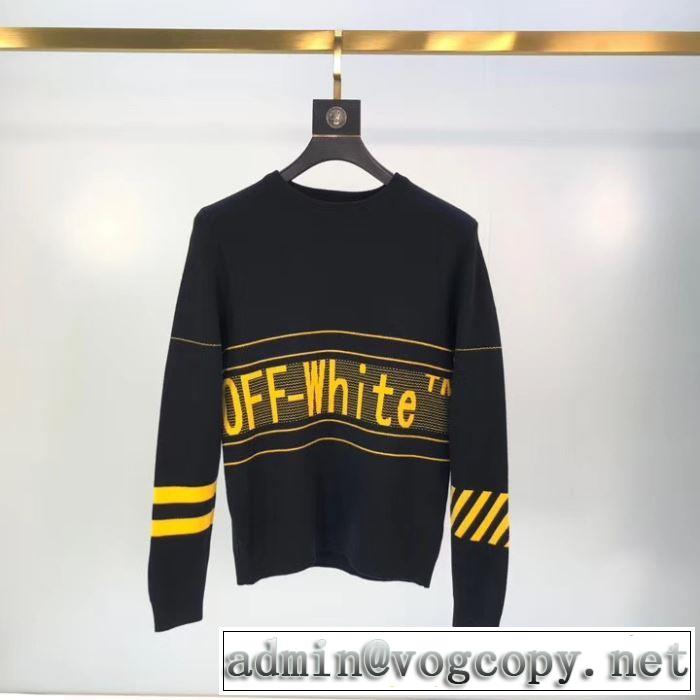 20新作です 2色可選 Off-White オフホワイト 海外限定ラインニットウェア 20新作です