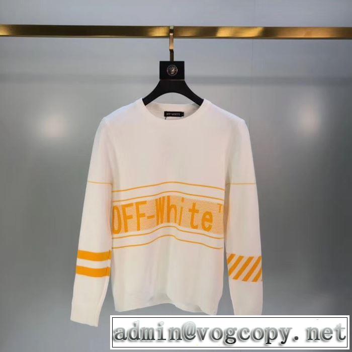 20新作です 2色可選 Off-White オフホワイト 海外限定ラインニットウェア 20新作です