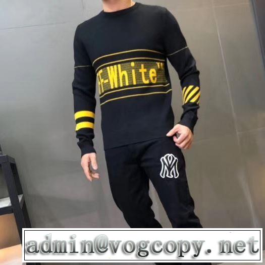 20新作です 2色可選 Off-White オフホワイト 海外限定ラインニットウェア 20新作です