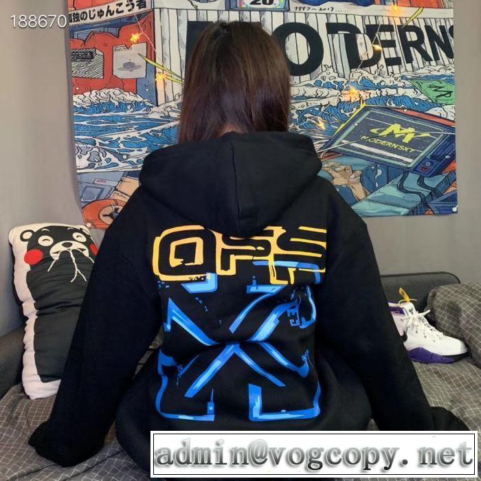 海外限定ライン20新作です  Off-White オフホワイト取り入れやすい パーカー 老舗ブランド