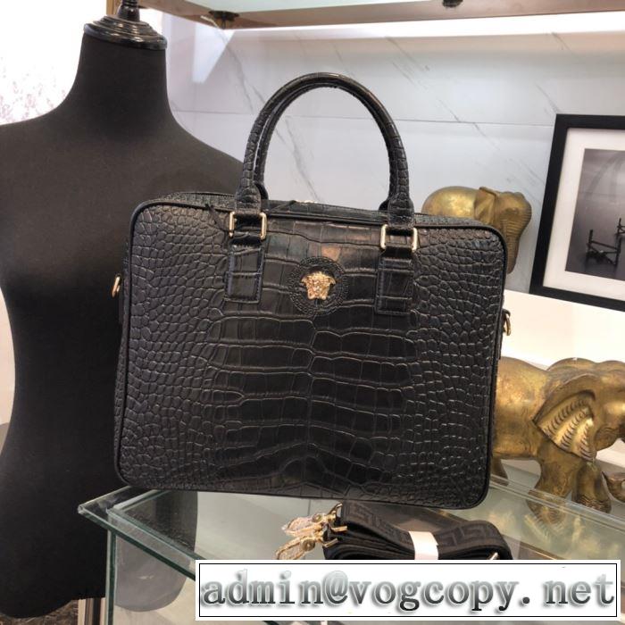 激安2020春夏ヴェルサーチ メデューサ バッグ 値段 ビジネスシーンVERSACE ブリーフケース 安い コピー 収納性抜群