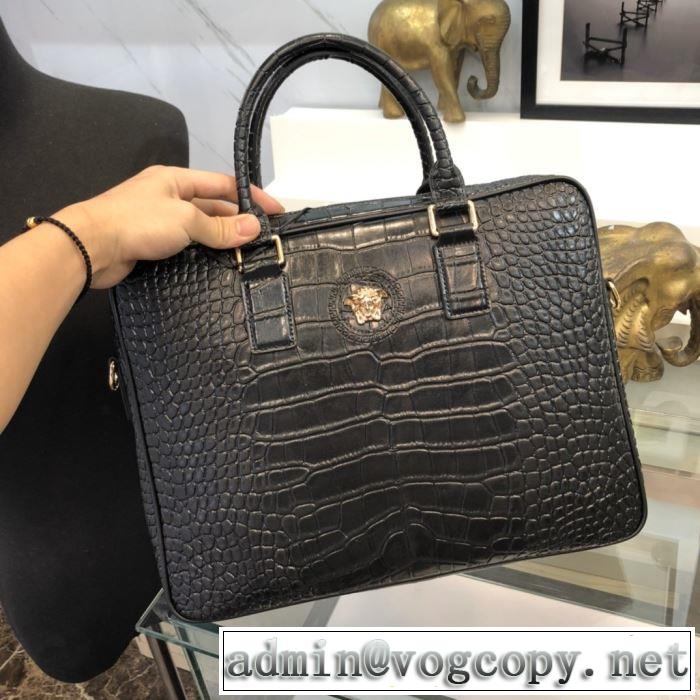 激安2020春夏ヴェルサーチ メデューサ バッグ 値段 ビジネスシーンVERSACE ブリーフケース 安い コピー 収納性抜群